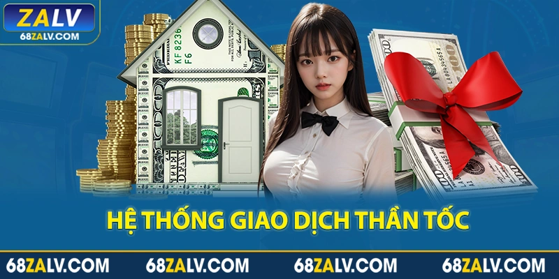 Hệ thống giao dịch luôn xử lý với tốc độ nhanh gọn